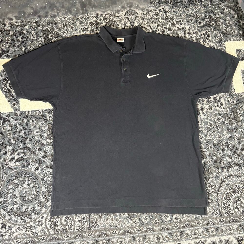 Vintage Nike Swoosh Polo Shirt Men’s Sz XL Made in Peru‎ Preowned Black